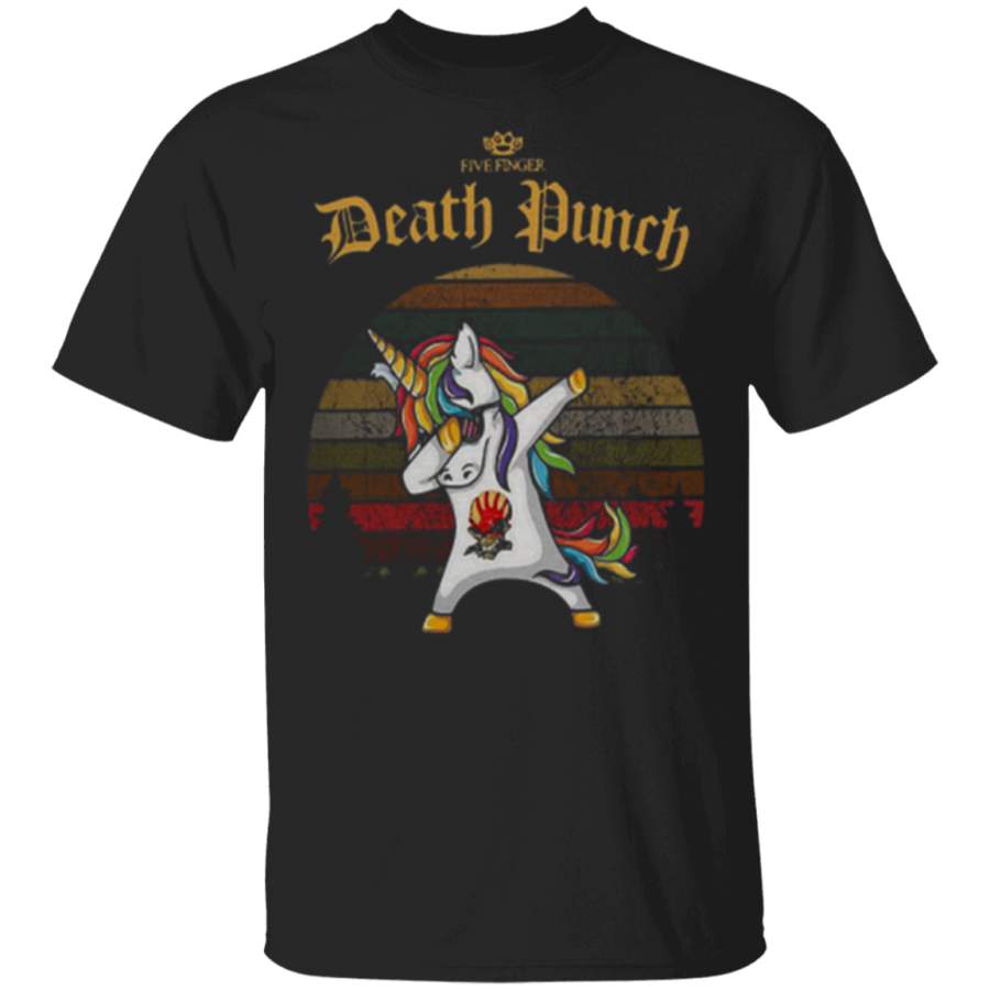 Dabbing Unicorn Five Finger Death Punch Vintage Trending T Shirts 2020 gift family T-Shirt