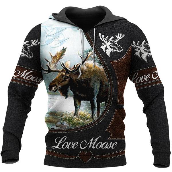 Moose Hunting 3D All Over Print | Hoodie | Unisex | Full Size | Adult | Colorful | HT5319