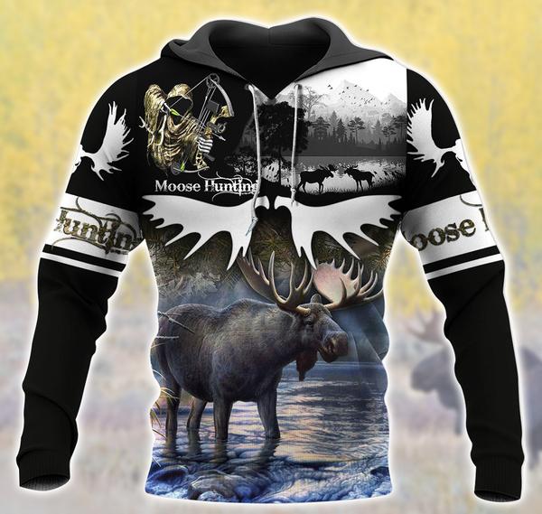 Moose Hunting 3D All Over Print | Hoodie | Unisex | Full Size | Adult | Colorful | HT5317