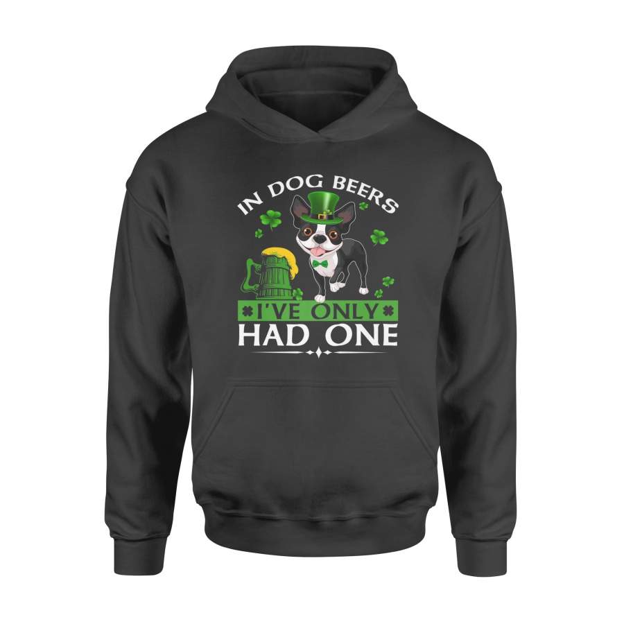 In Dog Beers Funny Boston Terrier St Patricks Day Hoodie