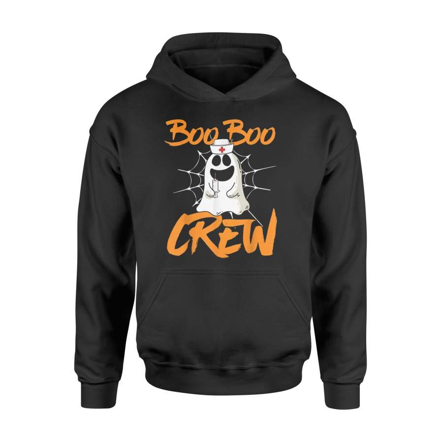 Funny Halloween Nurse Nursing Ghost Boo Boo Crew Hoodie