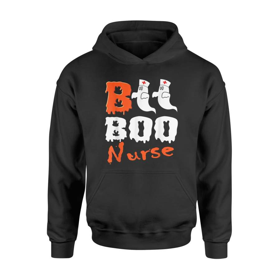 Boo Boo Nurse Funny Ghost Scary Halloween Gift Nurses Hoodie