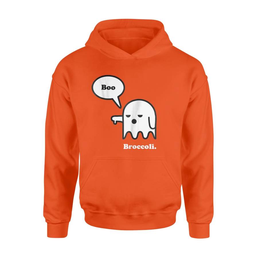 I Hate Broccoli , Funny Halloween Ghost Boo Hoodie