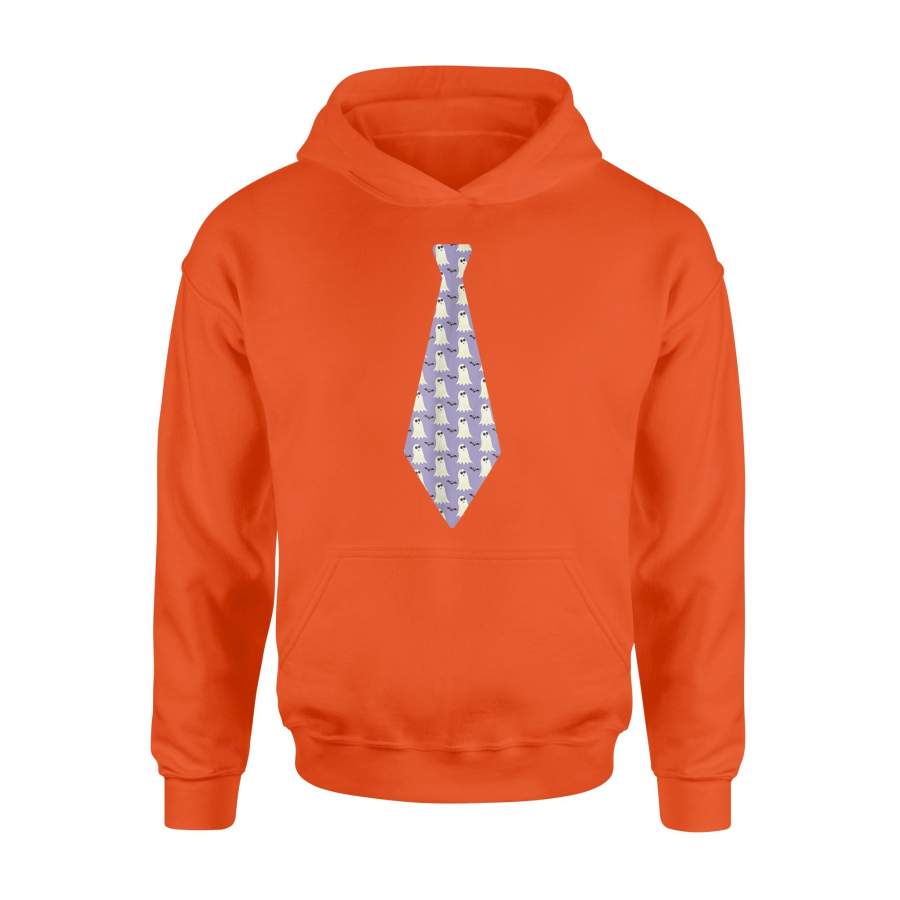 Halloween Ghosts Pattern Tie Hoodie