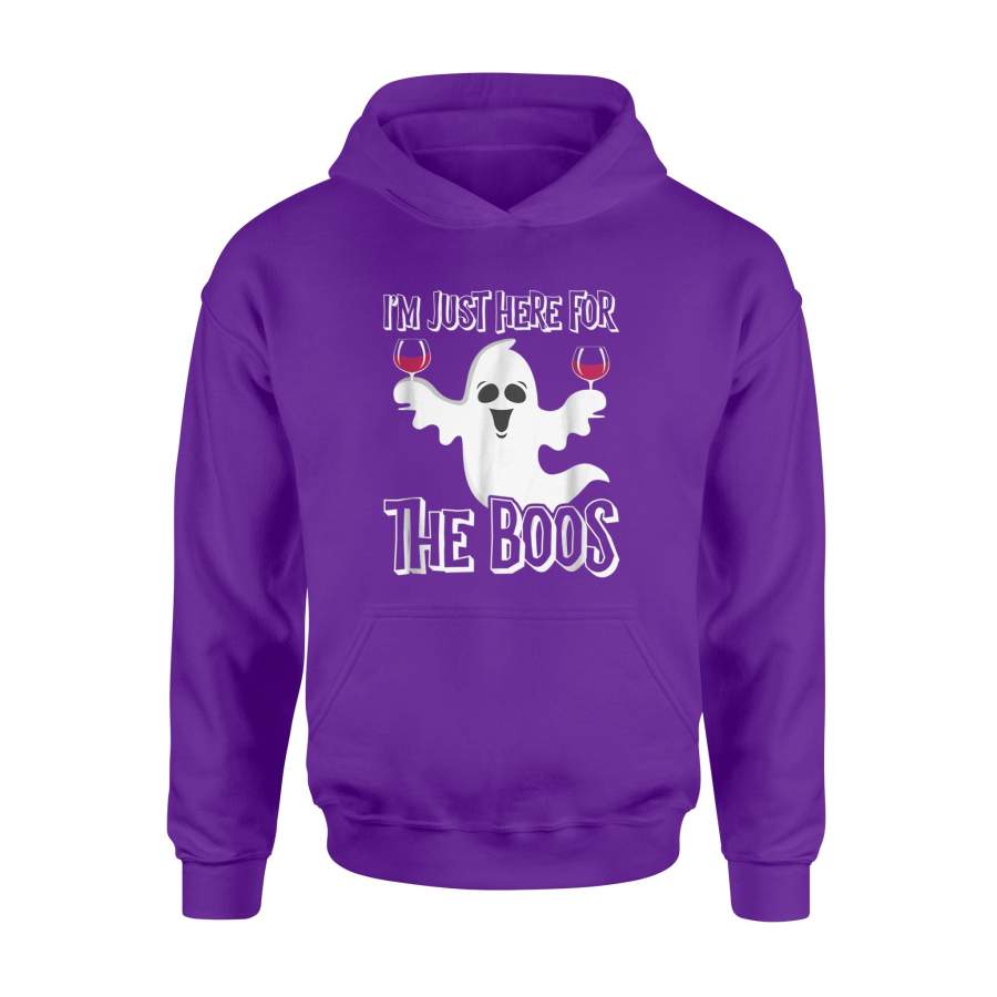 Im Just Here For The Boos Halloween Ghost Costume Hoodie