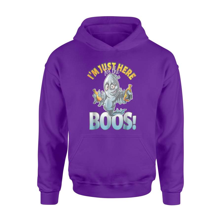 Im Just Here For The Boos! Drunk Ghost Halloween Hoodie