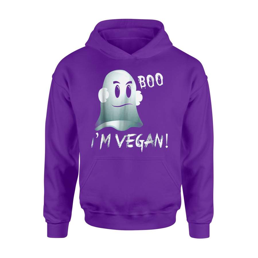 Boo I’m Vegan! Halloween Ghost Funny Costume For All Hoodie