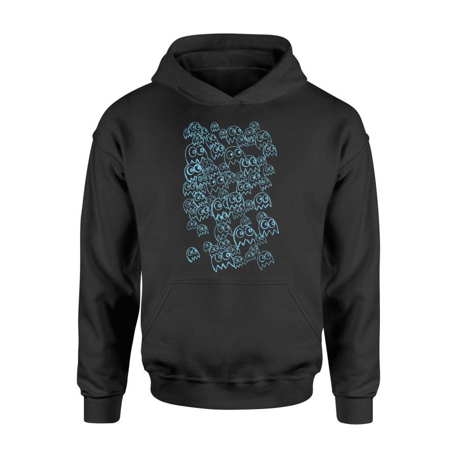 Ghost Party Blue Print Vintage Video Game Style Hoodie