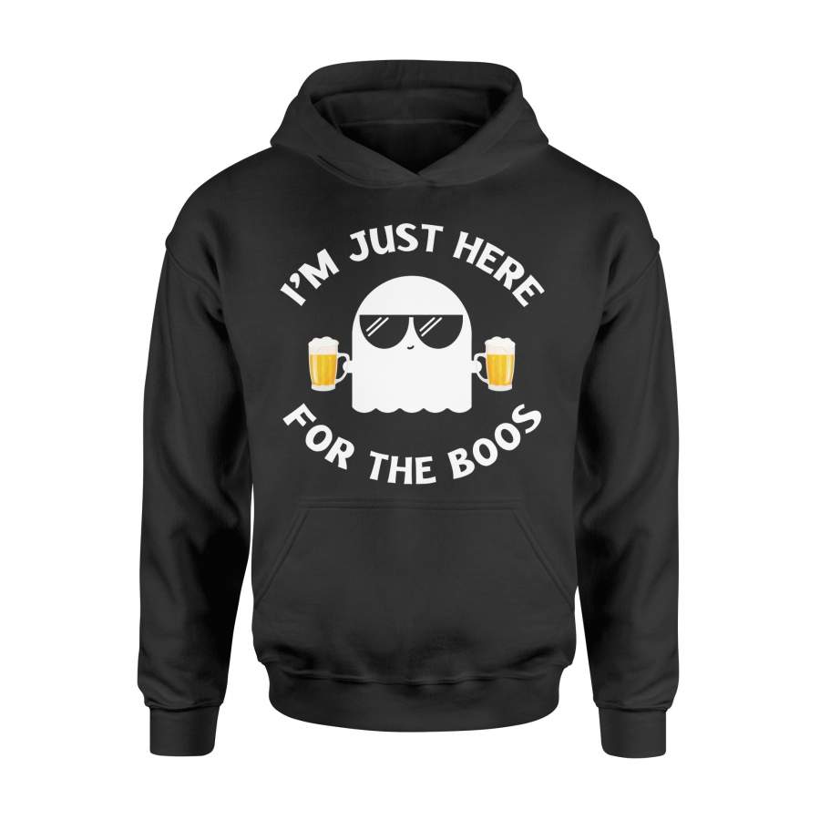 Halloween Beer Ghost I’m Just Here For The Boos Drinking Halloween Hoodie