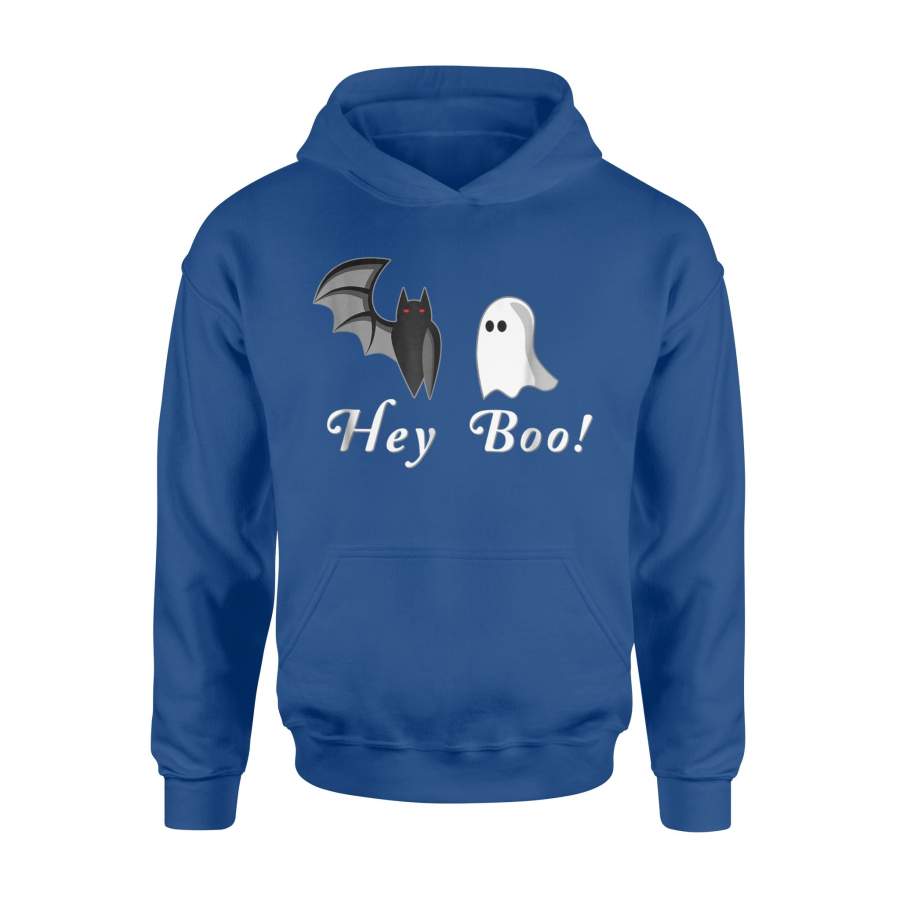 Hey Boo Funny Bat And Ghost Not Just For Halloween Hoodie