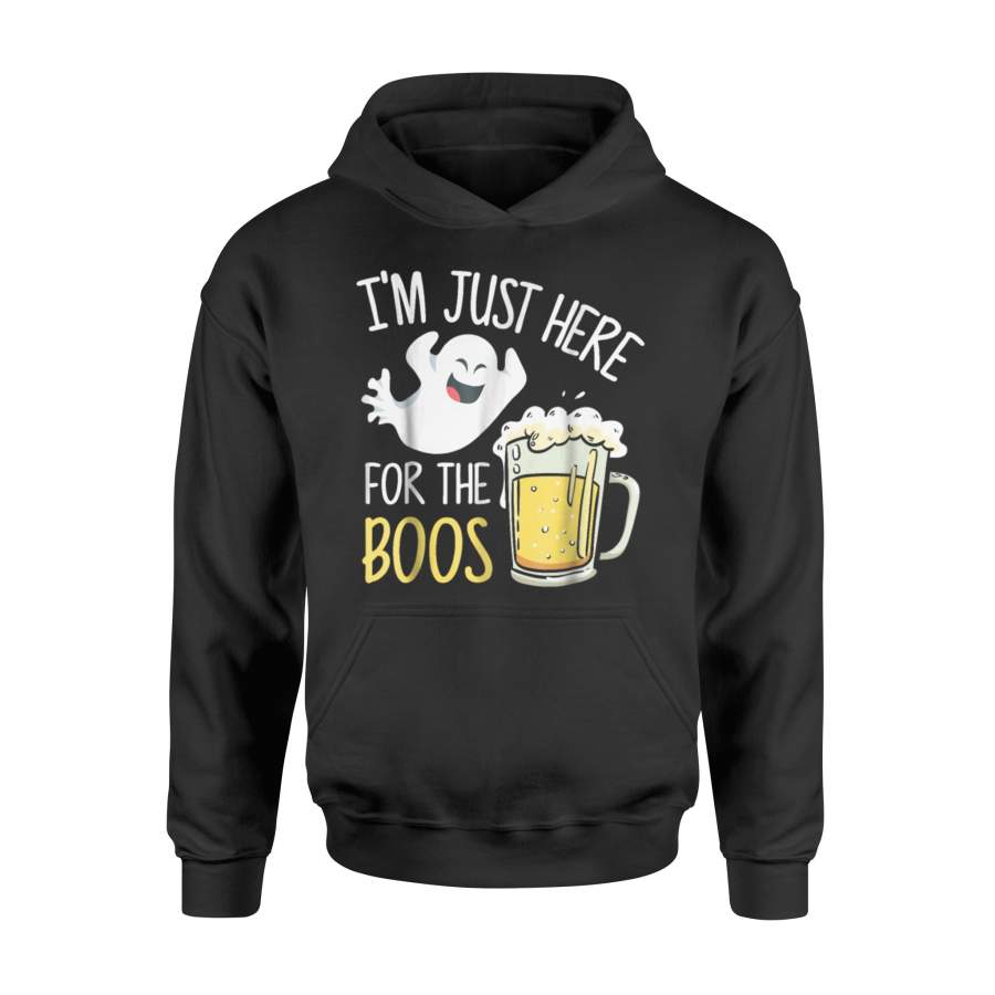 Funny Ghost And Beer I’m Just Here For The Boos Halloween 04 Halloween Hoodie