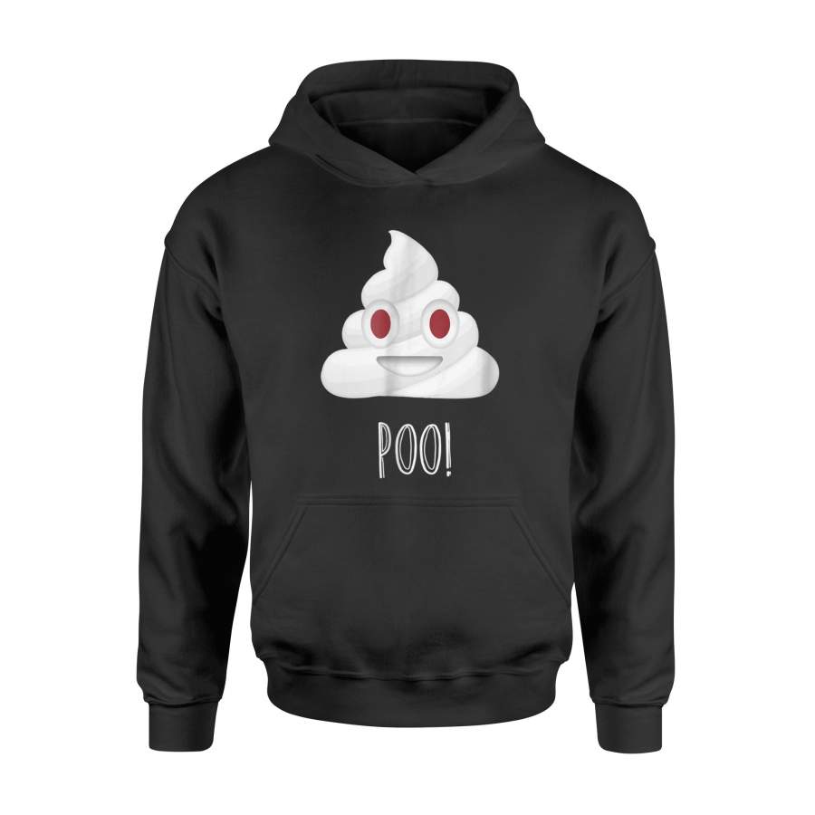 Halloween Hoodie – Halloween Funny Poo Smiling Ghost Shit Emoji Hoodie