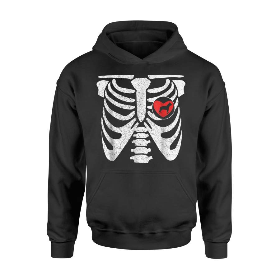 Halloween Boston Terrier Rib Cage Costume Halloween Hoodie