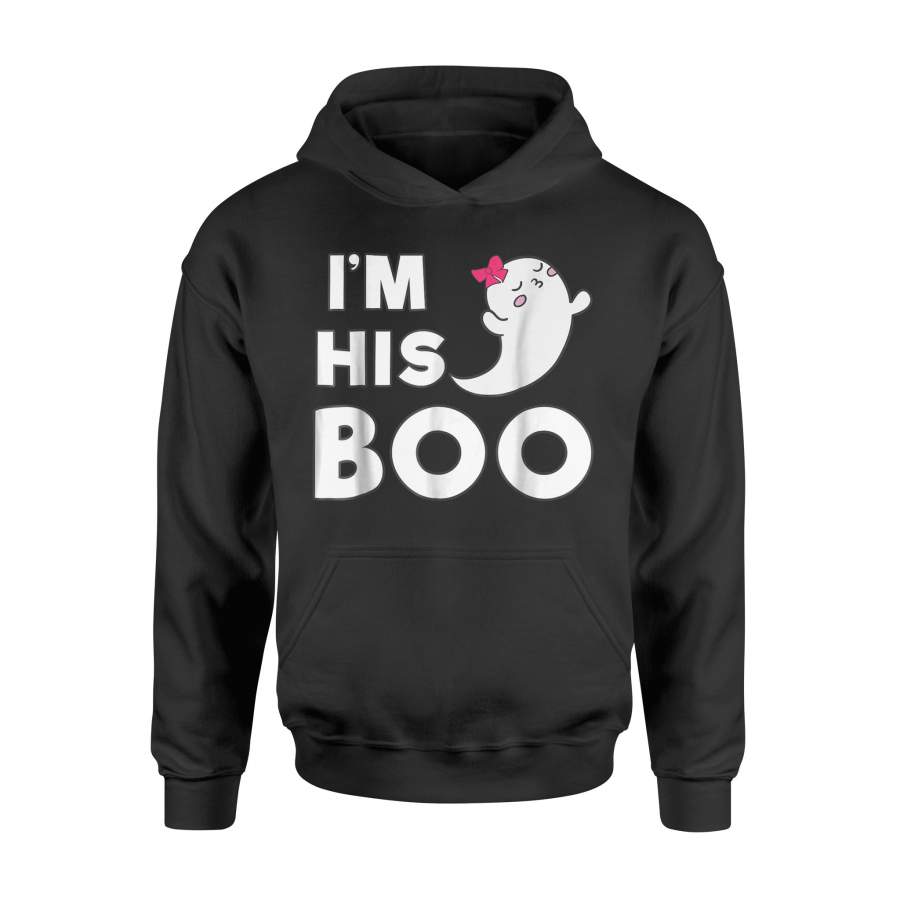 Halloween Hoodie – Halloween Ghost Couples Matching I’m His Boo Hoodie