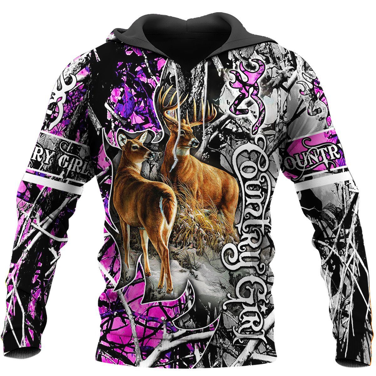 Country Girl Hunting 3D All Over Print | Hoodie | Unisex | Full Size | Adult | Colorful | HT5353