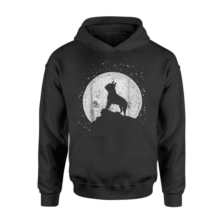 Boston Terrier And Moon Halloween Hoodie