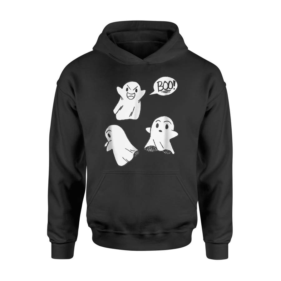 Halloween Hoodie – Halloween Ghost Trio Boo Cute Hoodie