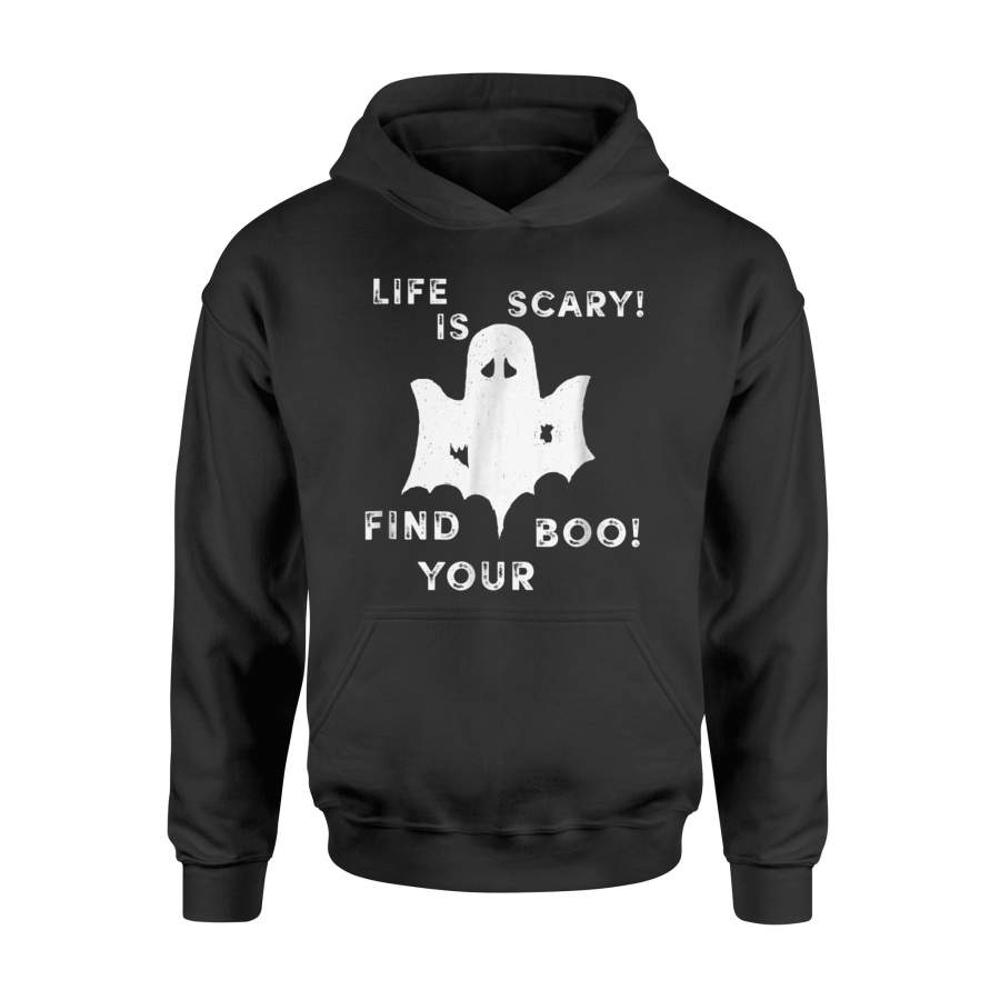 Boo Life Is Scary Halloween Ghost Fun Halloween Hoodie