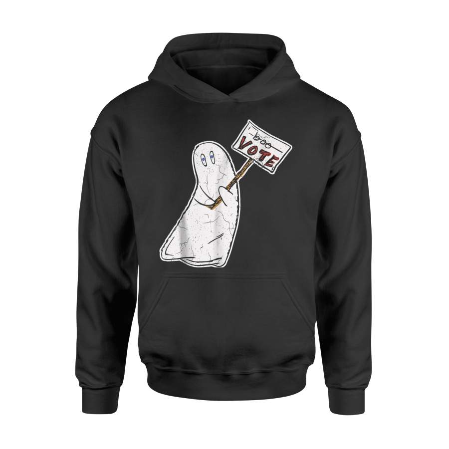 Halloween Hoodie – Don’t Boo Vote Ghost Voting Distressed Hoodie