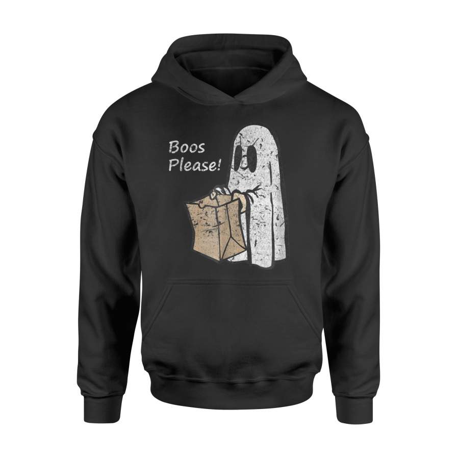 Boos Please Vintage Ghost Halloween Hoodie