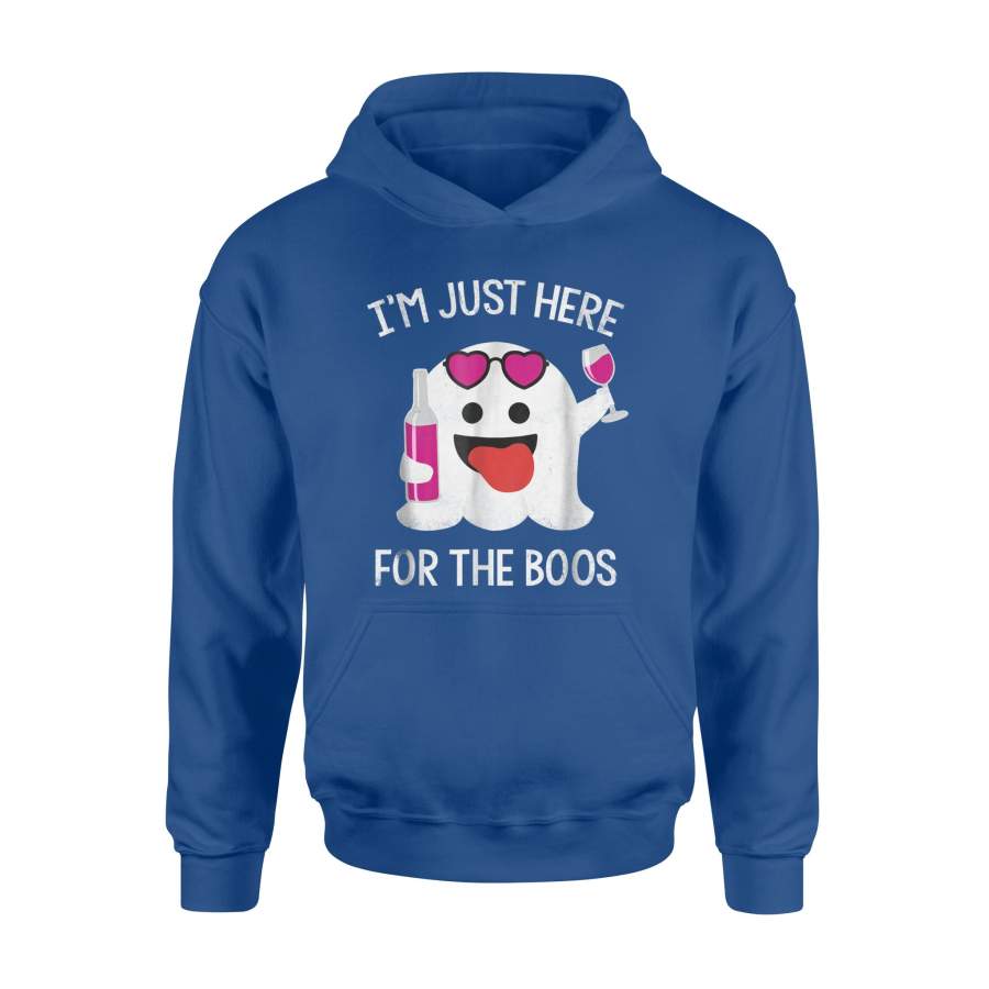 I’m Just Here For The Boos Halloween Wine Ghost Halloween Hoodie