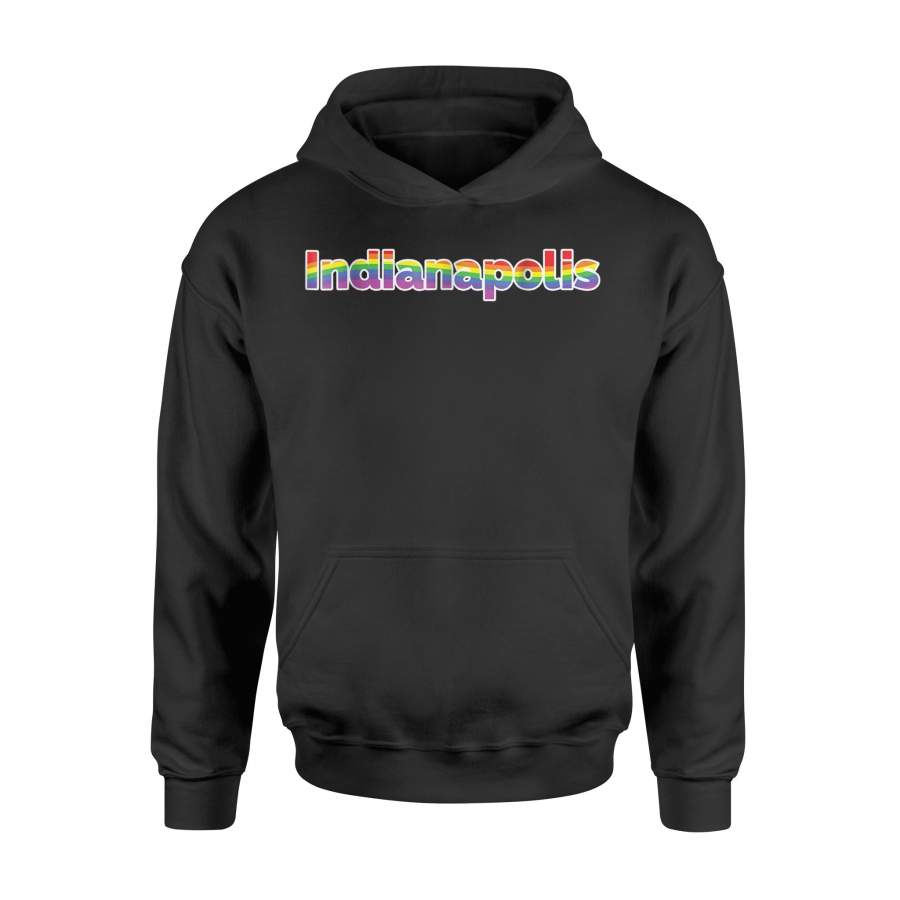 Indianapolis Indiana Gay Pride Classic Rainbow Flag Hoodie