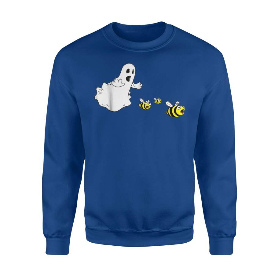 Boo Bees Halloween Ghost Bee Here For The Boos Halloween Sweatshirt