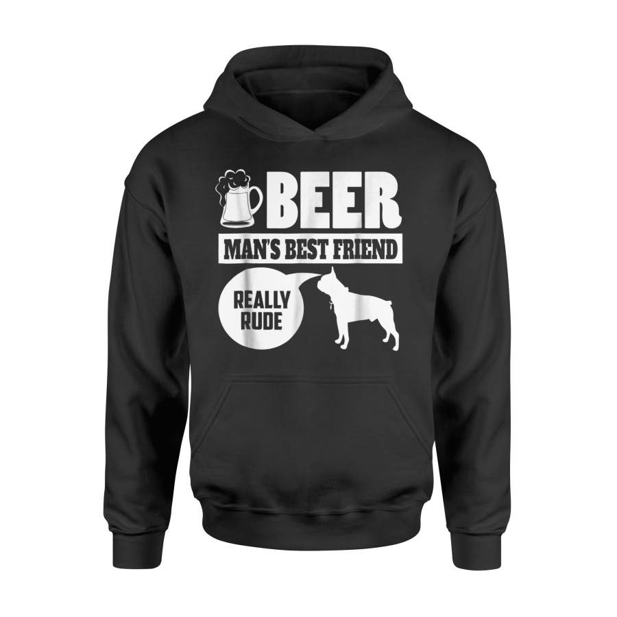 Boston Terrier Man’s Best Friend Funny Hoodie