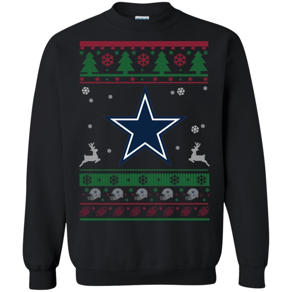 Dallas Cowboys Logo Football Teams Ugly Christmas Sweater Unisex Crewneck Pullover Sweatshirt