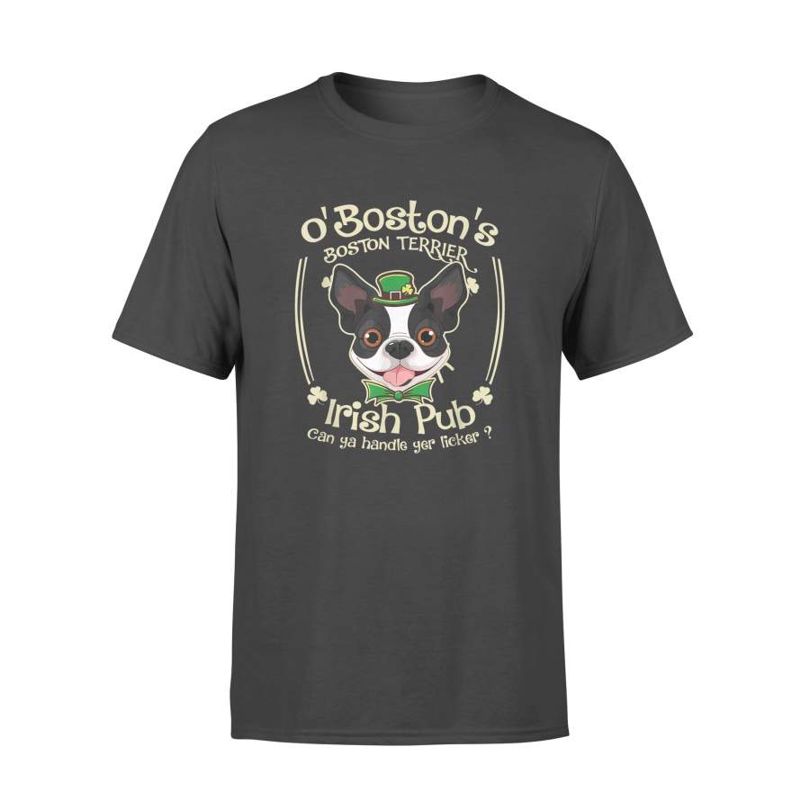 Funny St Patricks Day Boston Terrier Dog Irish Pub T-Shirt