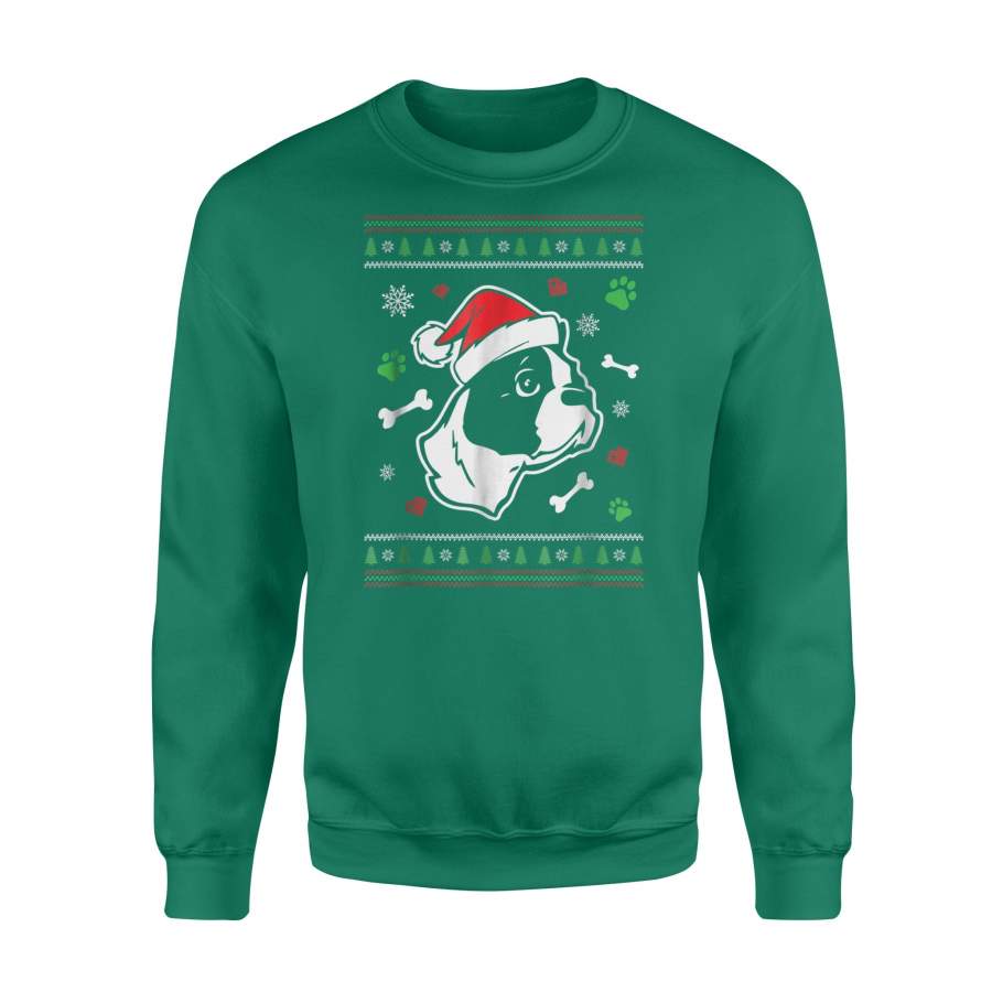 Boston Terrier Santa Claus Christmas Dog Sweatshirt