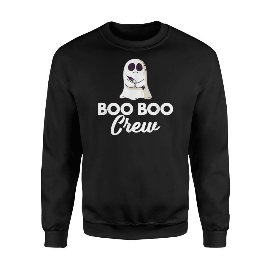 Boo Boo Crew Scary Ghost Nurse Halloween Nursing Costume Sweatshirt