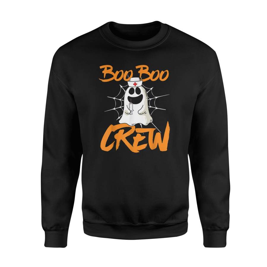 Funny Halloween Nurse Nursing Ghost Boo Boo Crew Sweatshirt