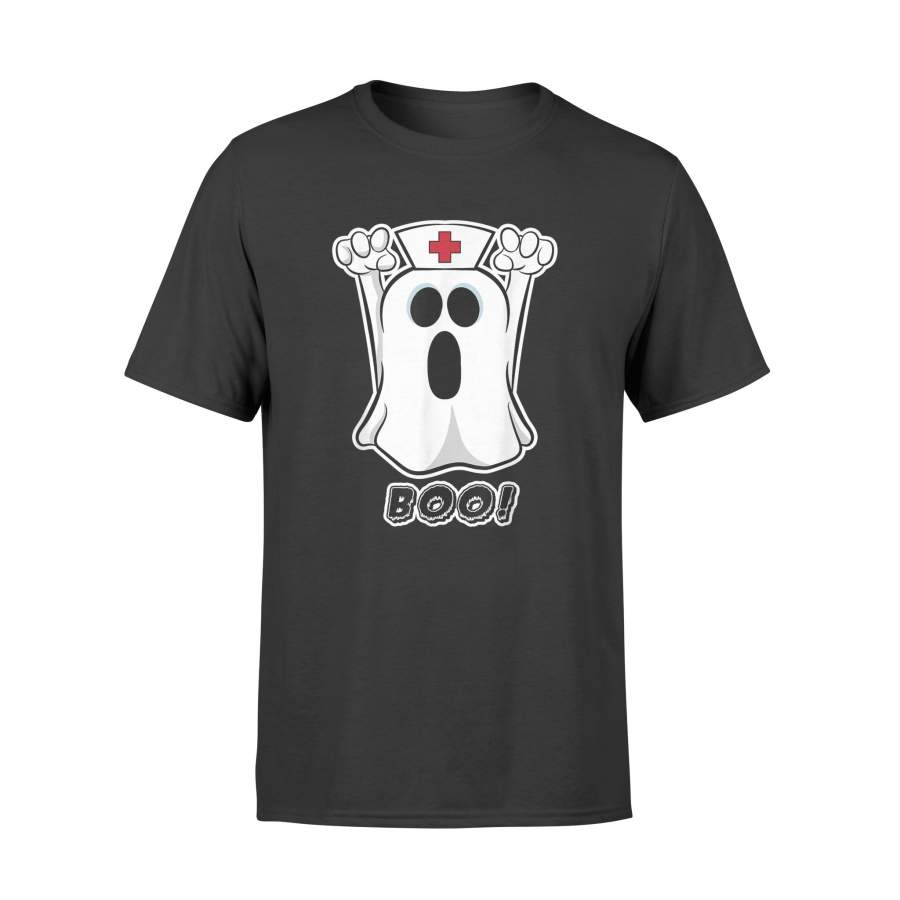 Funny Scary Halloween Night Boo Nurse Ghost Women Girls Gift T-Shirt