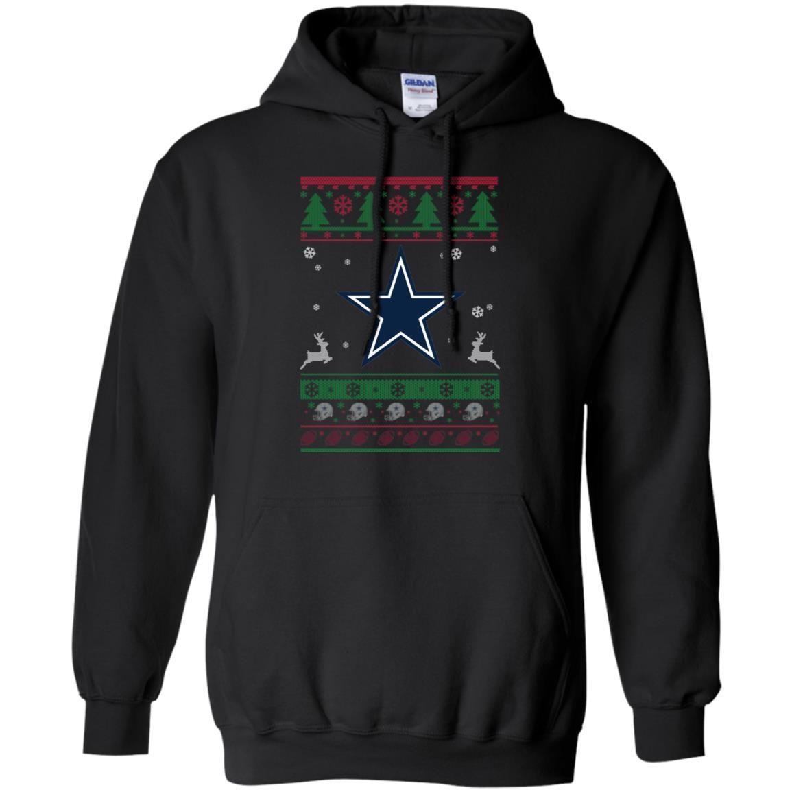 Dallas Cowboys Logo Football Teams Ugly Christmas Sweater Men Pullover Hoodie