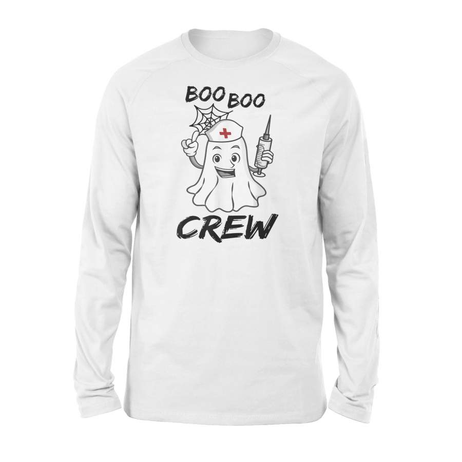 Funny Nurse Ghosting Crew Scary Gifts For Men Women Long Sleeve T-Shirt