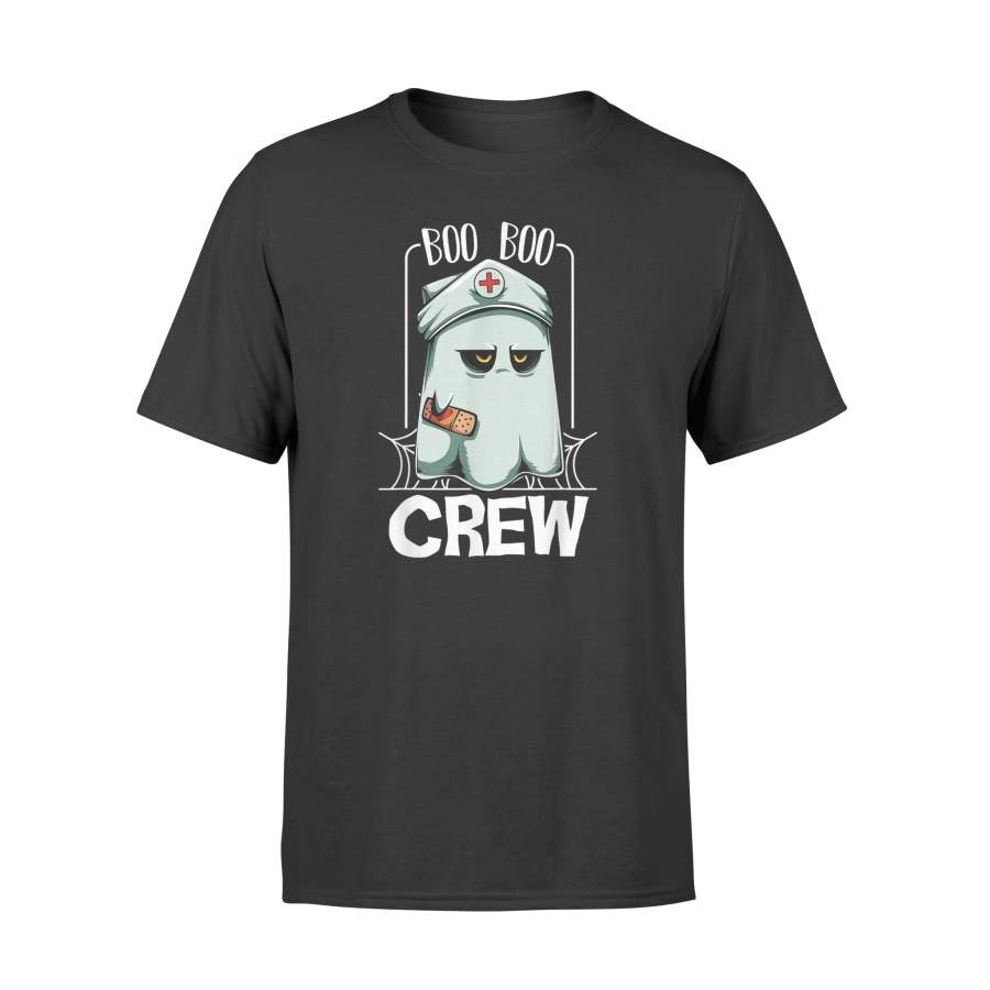 Boo Boo Crew Nurse Ghost Funny Scary Halloween Quotes T-Shirt