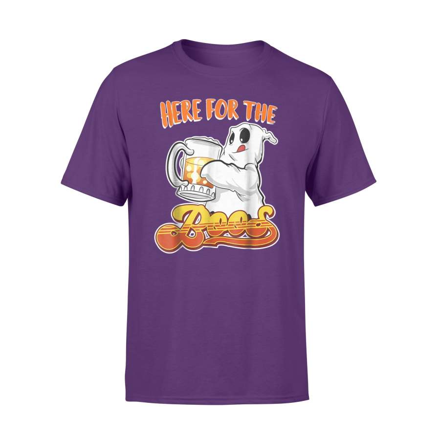 Here For The Boos Halloween Ghost Drinking T-Shirt