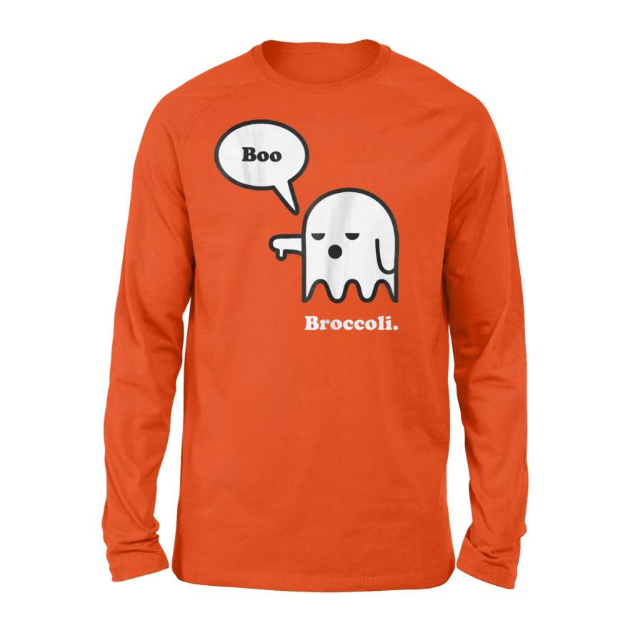 I Hate Broccoli, Funny Halloween Ghost Boo Long Sleeve T-Shirt