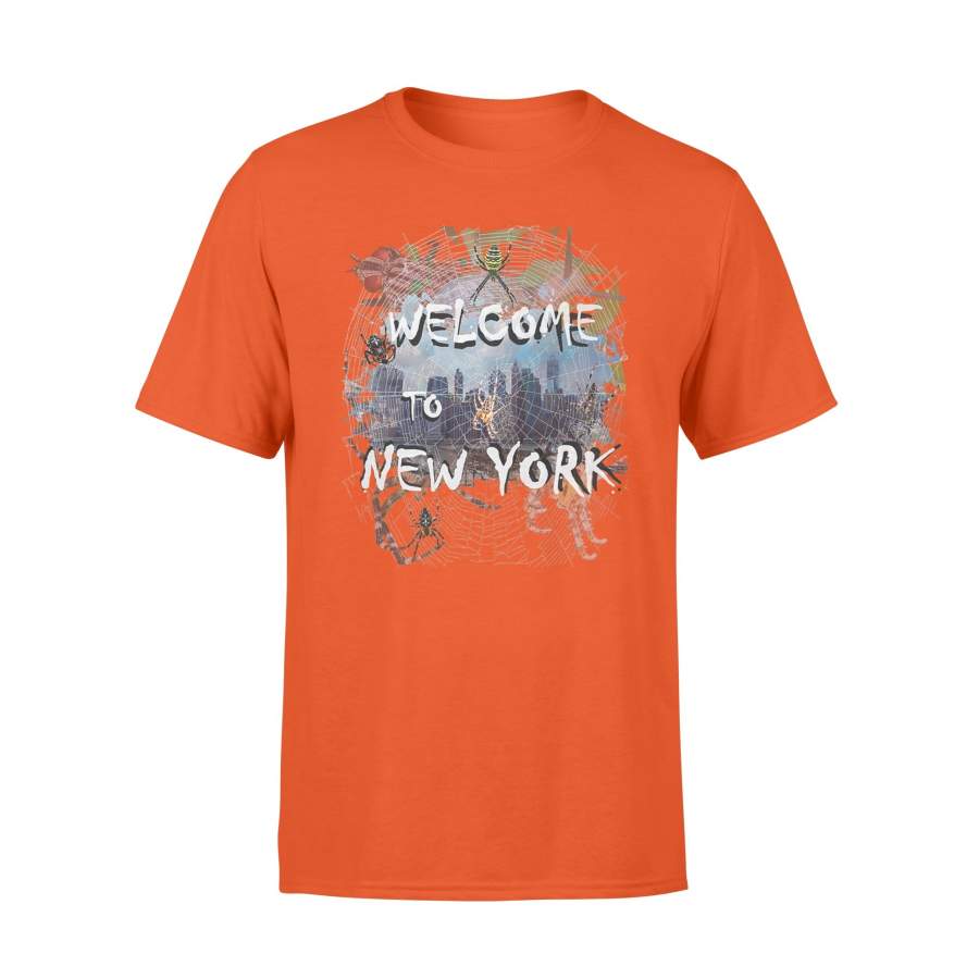 Halloween Welcome To New York Spiders Web Funny NYC T-Shirt