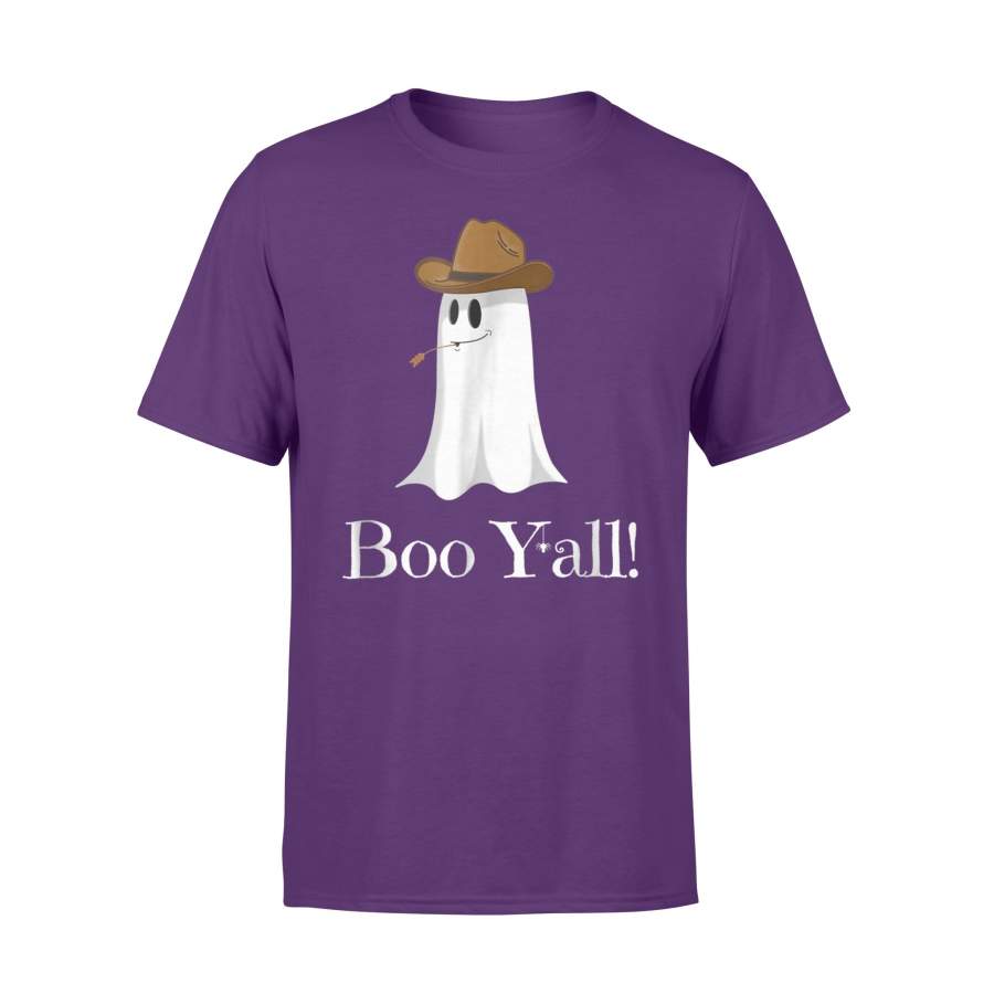 Boo Y’all! Funny Halloween Cowboy Hat Ghost T-Shirt