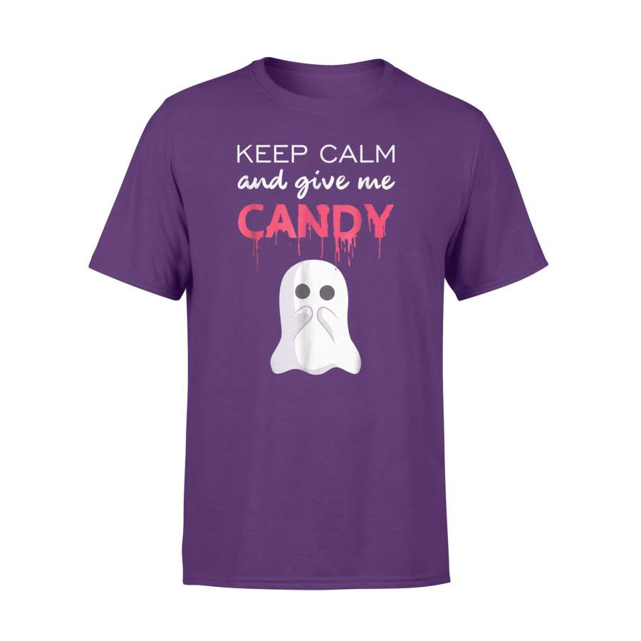 Halloween Ghost Keep Calm And Give Me Candy T-Shirt