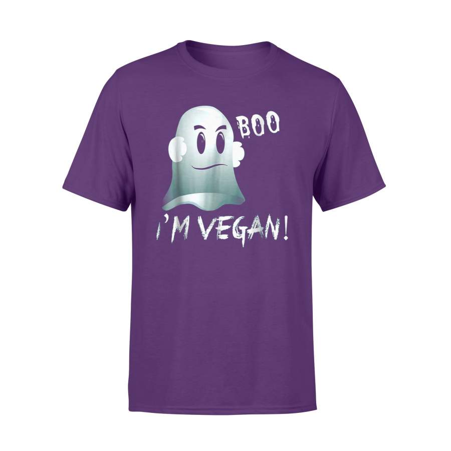 Boo I’m Vegan! Halloween Ghost Funny Costume For All T-Shirt