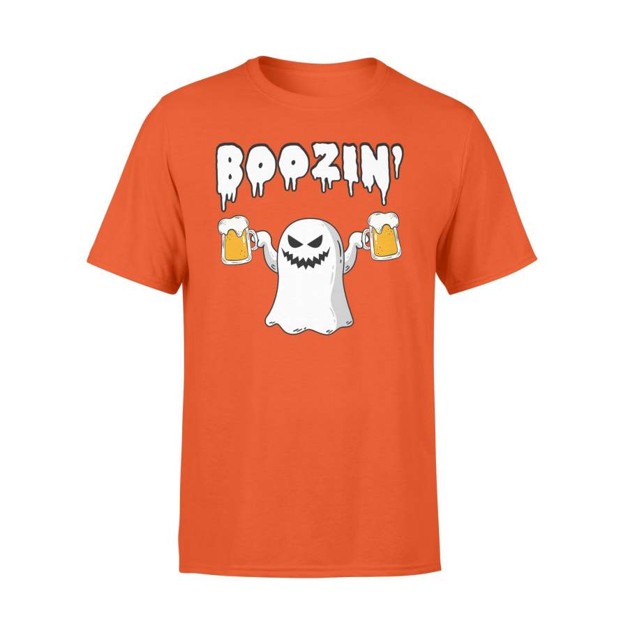 Ghost Halloween Boozin’ Funny Beer Drinking Party Halloween t shirt