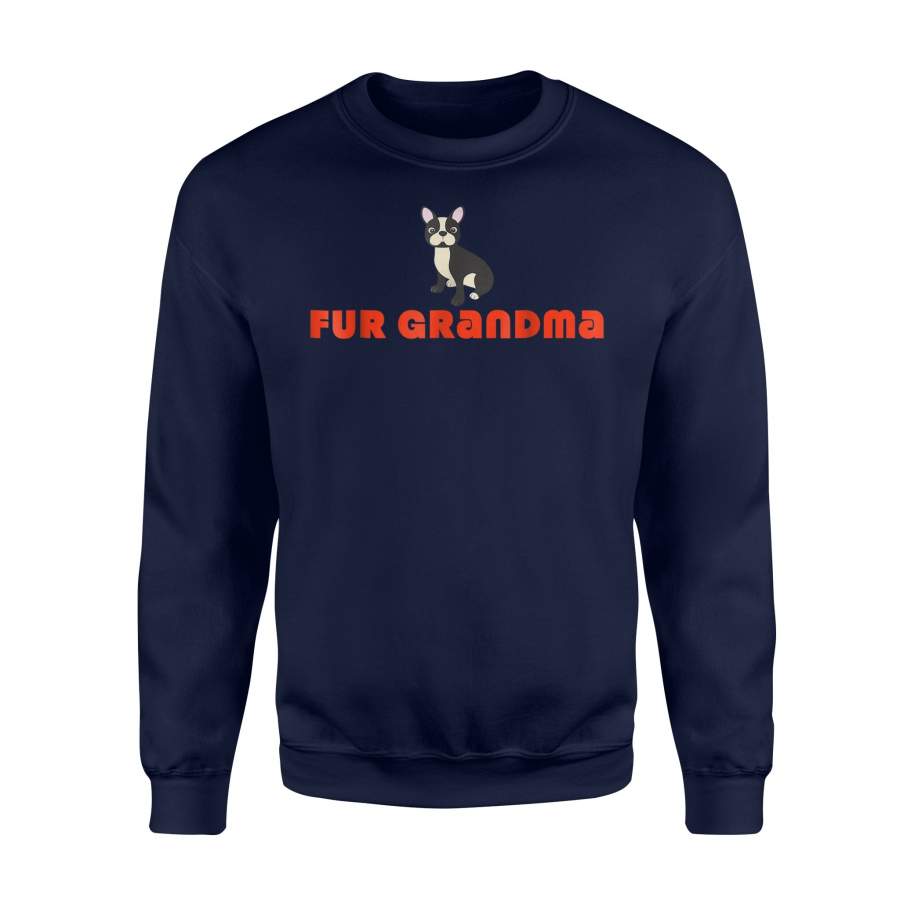 Cute Vintage Fur Grandma Boston Terrier For Women Sweatshirt