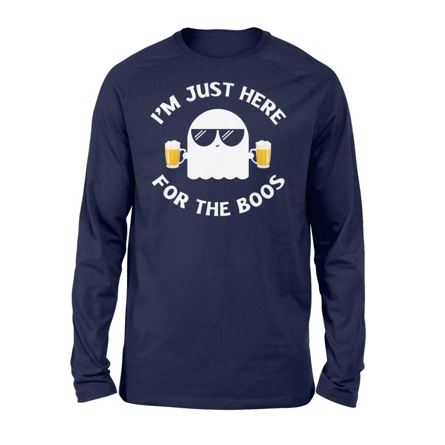 Halloween Beer Ghost I’m Just Here For The Boos Drinking Halloween Long Sleeve T shirt