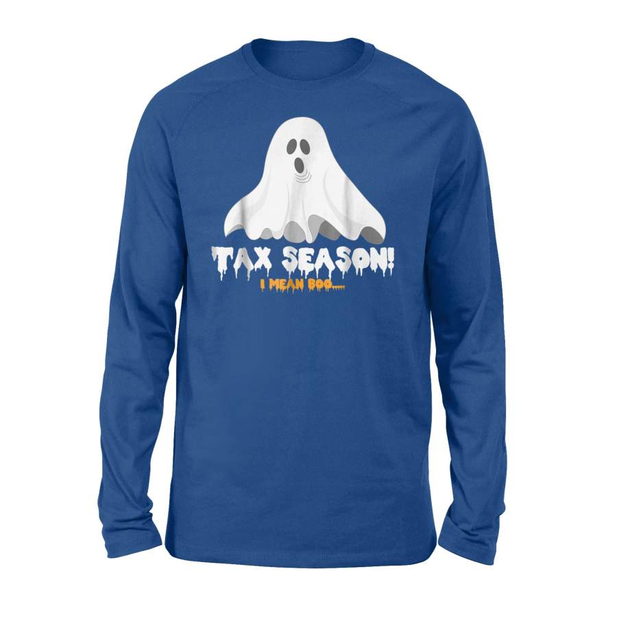 Halloween Tax Season I Mean Boo Funny Ghost Halloween Long Sleeve T-Shirt