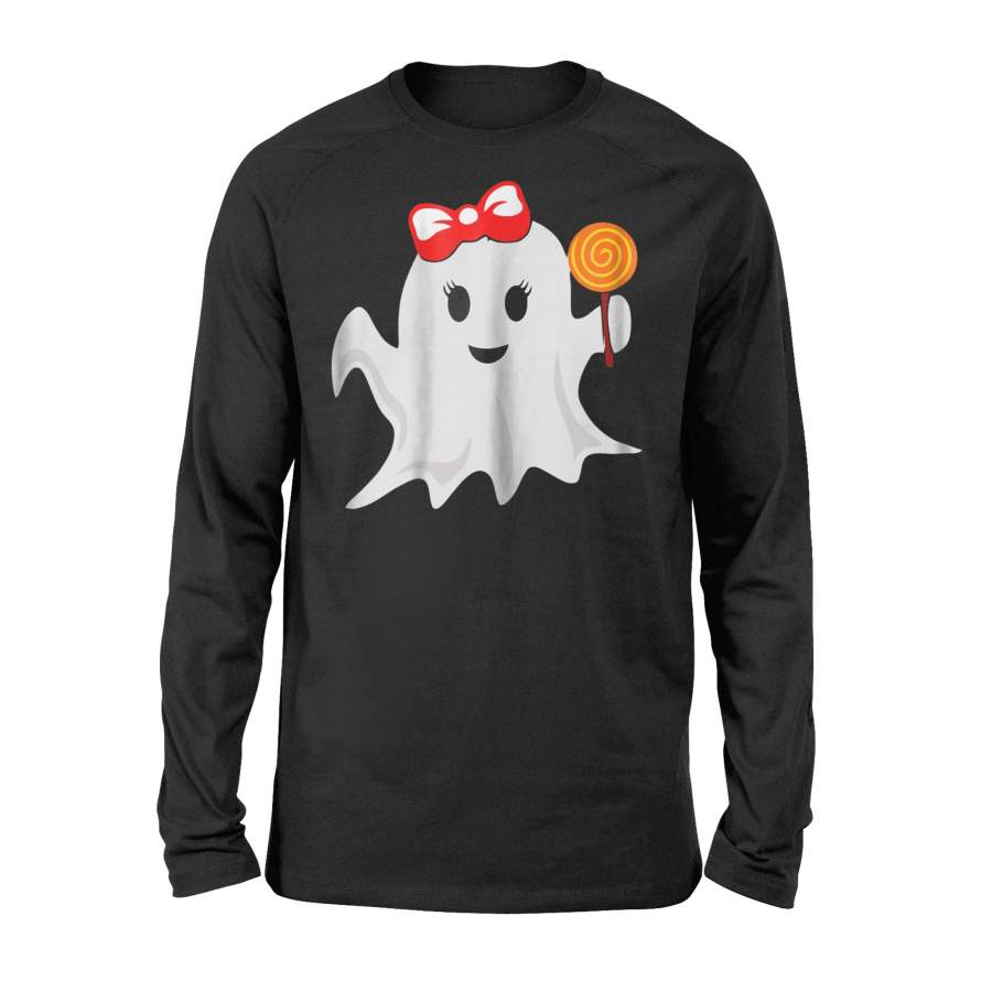 Halloween Ghost Girl Lollipop Candy Halloween Long Sleeve T-Shirt