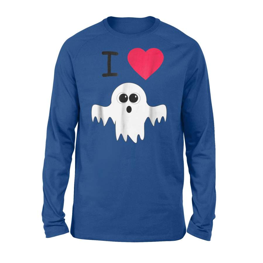 Ghost I Love (Boo) Halloween Long Sleeve T shirt