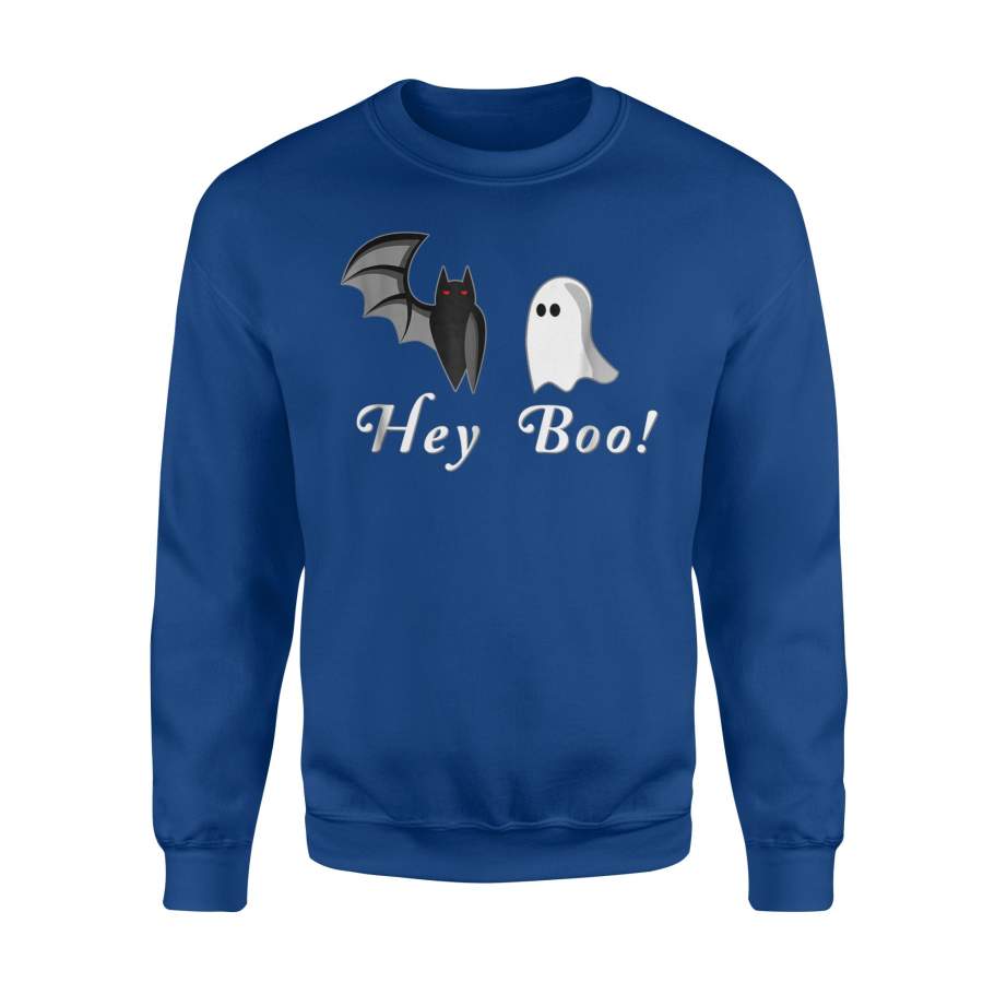 Hey Boo Funny Bat And Ghost Not Just For Halloween Sweatshirt